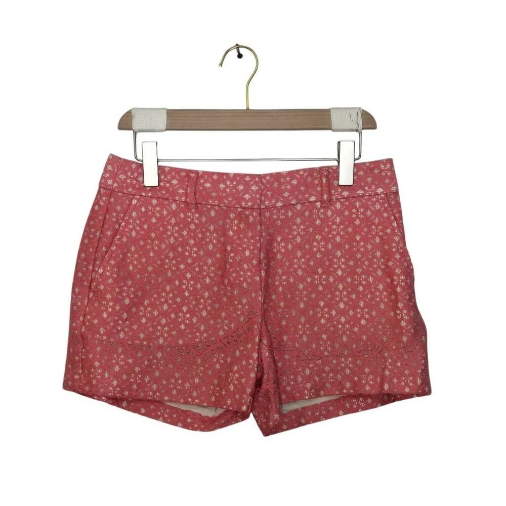 Ann Taylor Loft Eyelet Shorts Women's Size 0 Coral 4" Inseam New